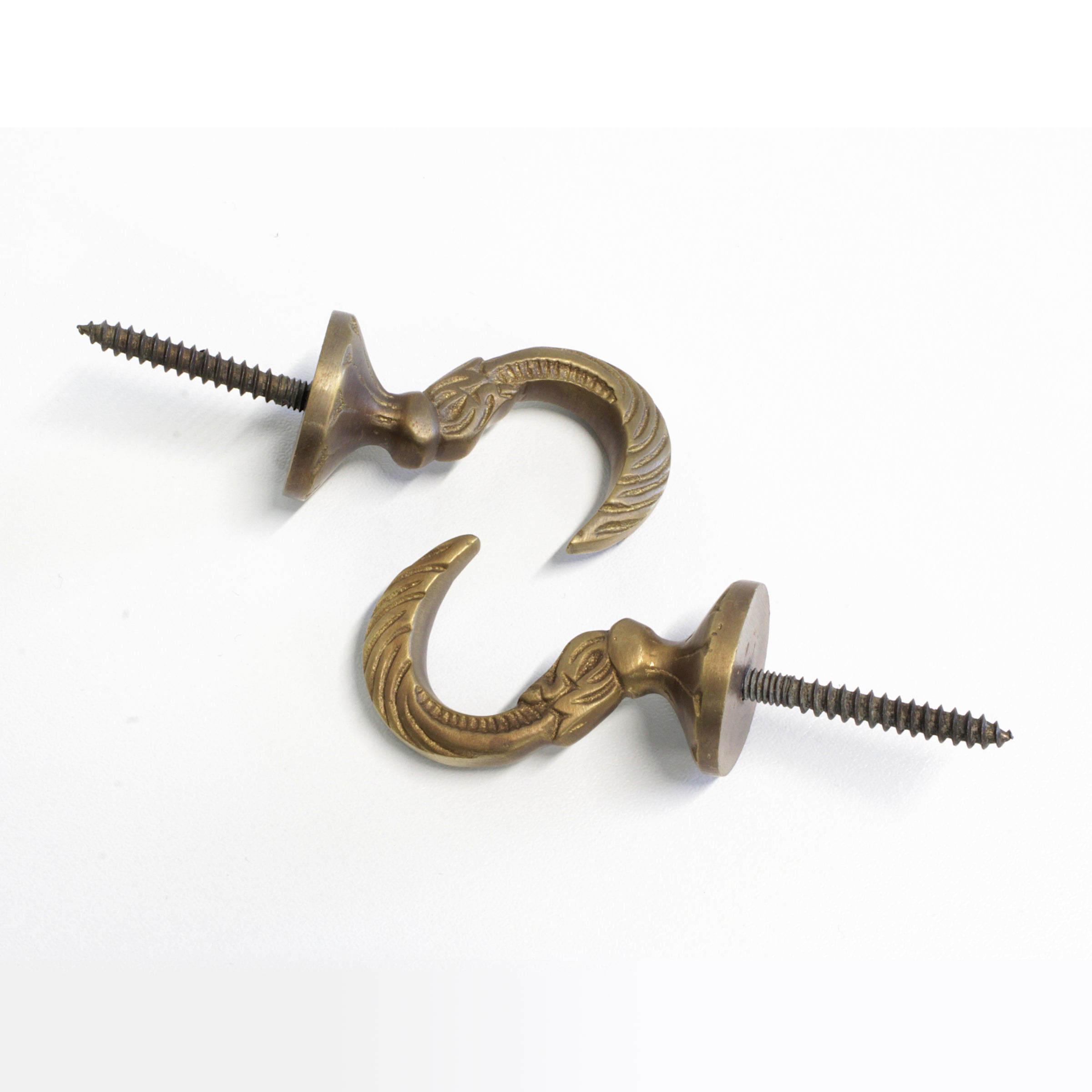 Sold at Auction: Vintage Brass Wall Hooks
