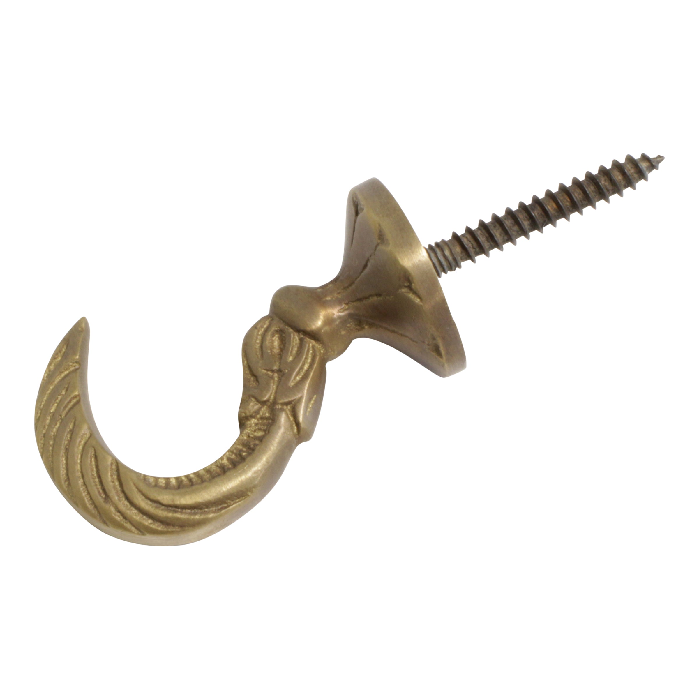 Sabre Hook BR2579] Brass Vintage Wall Hook (1.8 Inch)