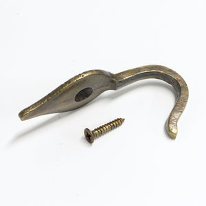 Fleur Hook IR8394 Decorative Wall Hook, Antique Brass