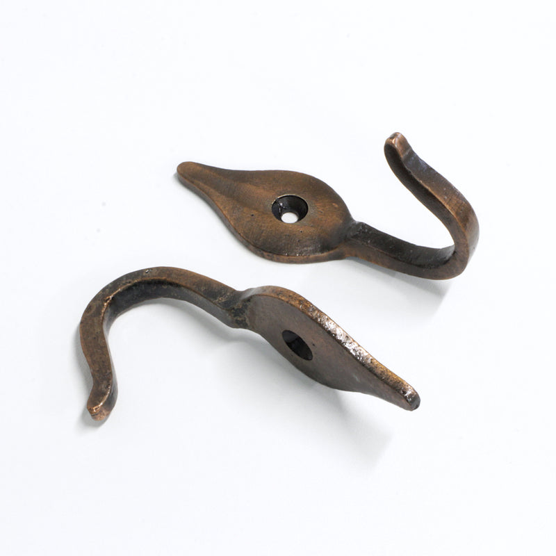 Fleur Hook IR8394 Decorative Wall Hook, Antique Brass