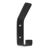 Double Hook IR8402 Decorative, flat-bar Wall Hook, Antique Brass