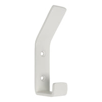 Double Hook IR8402 Decorative, flat-bar Wall Hook, Antique Brass