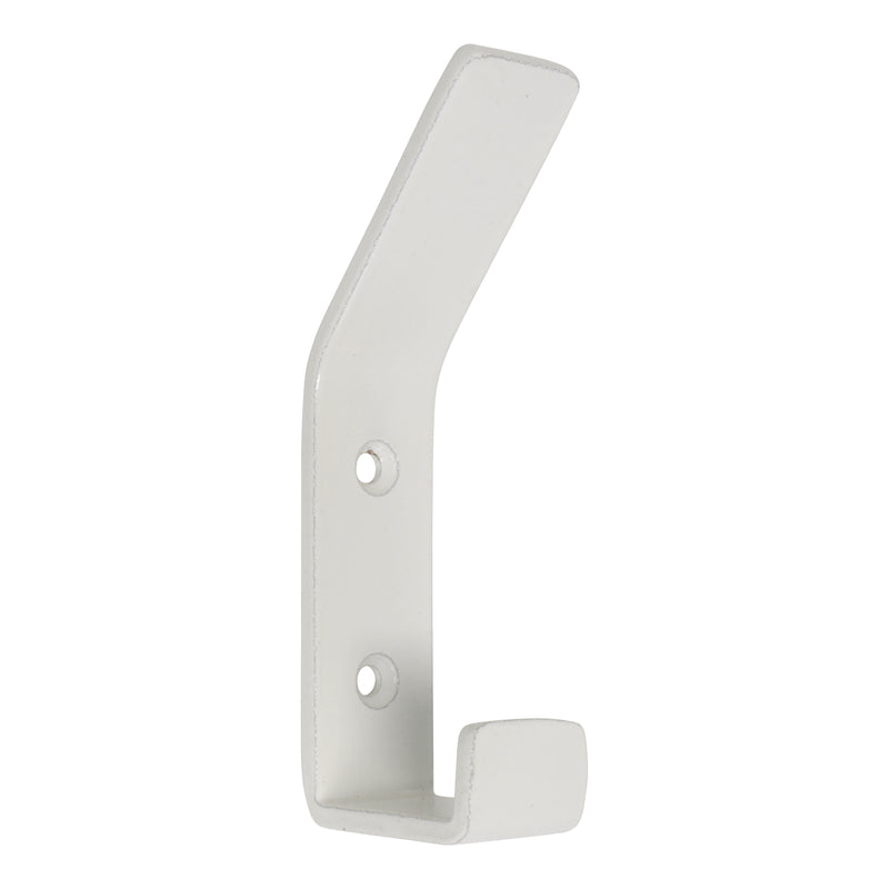 Double Hook IR8402 Decorative, flat-bar Wall Hook, Antique Brass