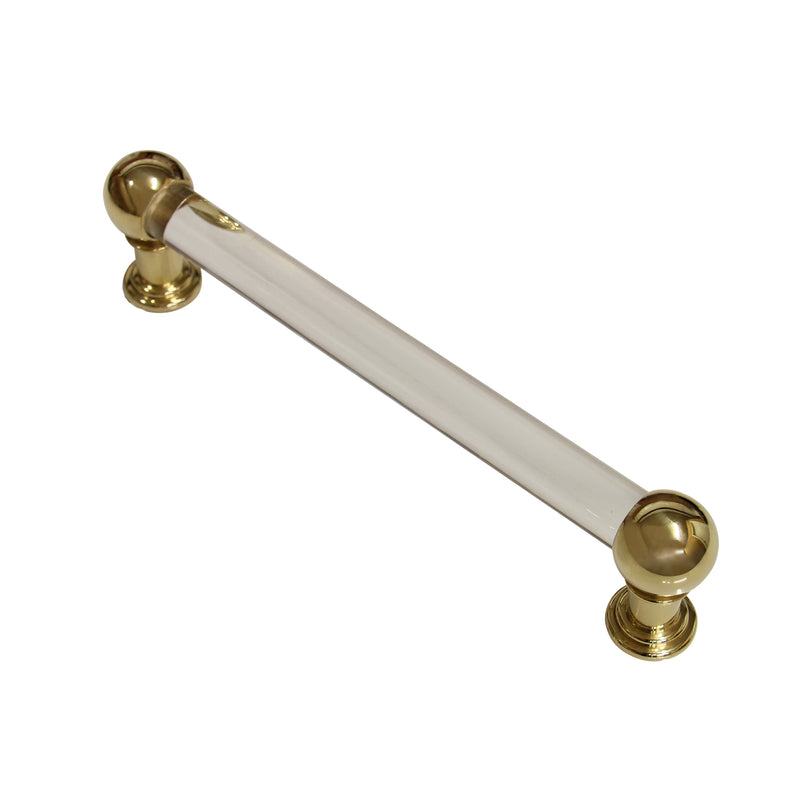 Crystal and Brass 4 and 6 Drawer & Cabinet Pulls