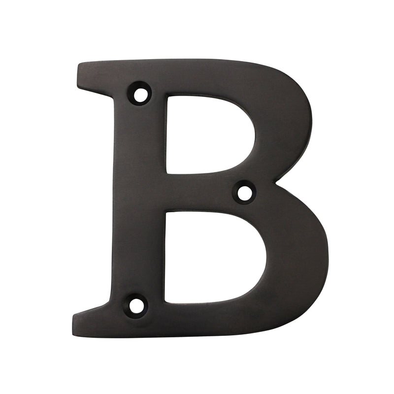 Letter BR2350 Modern, Serif House Letter, Oil Bronzed Black