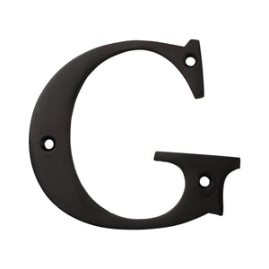 Letter BR2350 Modern, Serif House Letter, Oil Bronzed Black