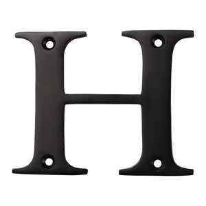 Letter BR2350 Modern, Serif House Letter, Oil Bronzed Black