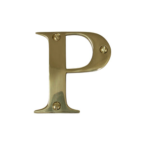 Letter BR2350 Modern, Serif House Letter, Polished Brass