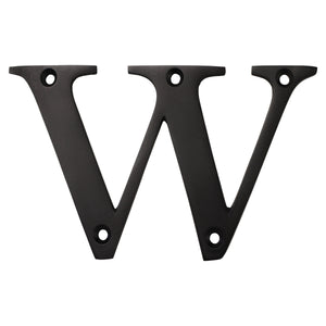 Letter BR2350 Modern, Serif House Letter, Oil Bronzed Black
