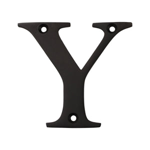 Letter BR2350 Modern, Serif House Letter, Oil Bronzed Black