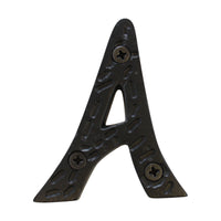Letter IR5900 Rustic, Serif House Letter, Black