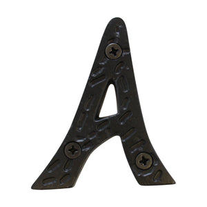 Letter IR5900 Rustic, Serif House Letter, Black