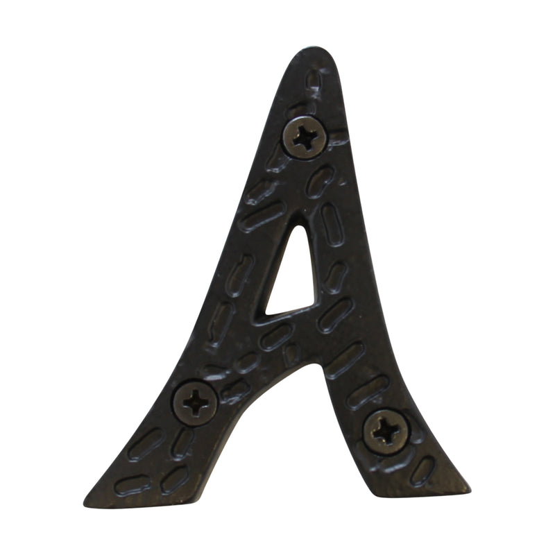 Letter IR5900 Rustic, Serif House Letter, Black