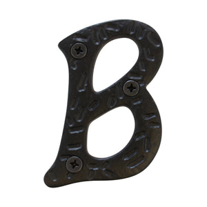 Letter IR5900 Rustic, Serif House Letter, Black
