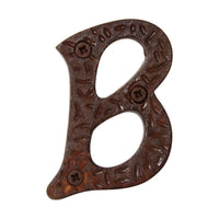 Letter IR5900 Rustic, Serif House Letter, Rust