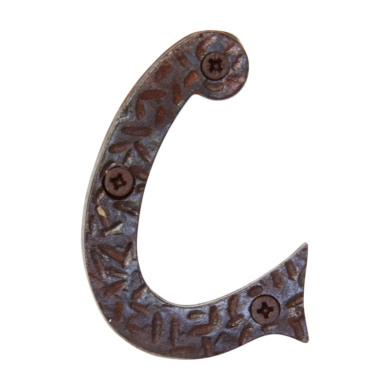 Letter IR5900 Rustic, Serif House Letter, Rust