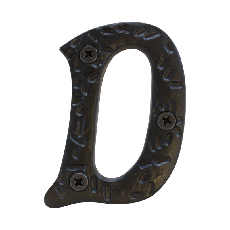 Letter IR5900 Rustic, Serif House Letter, Black