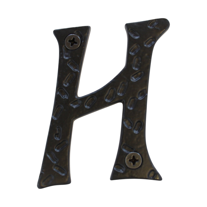 Letter IR5900 Rustic, Serif House Letter, Black