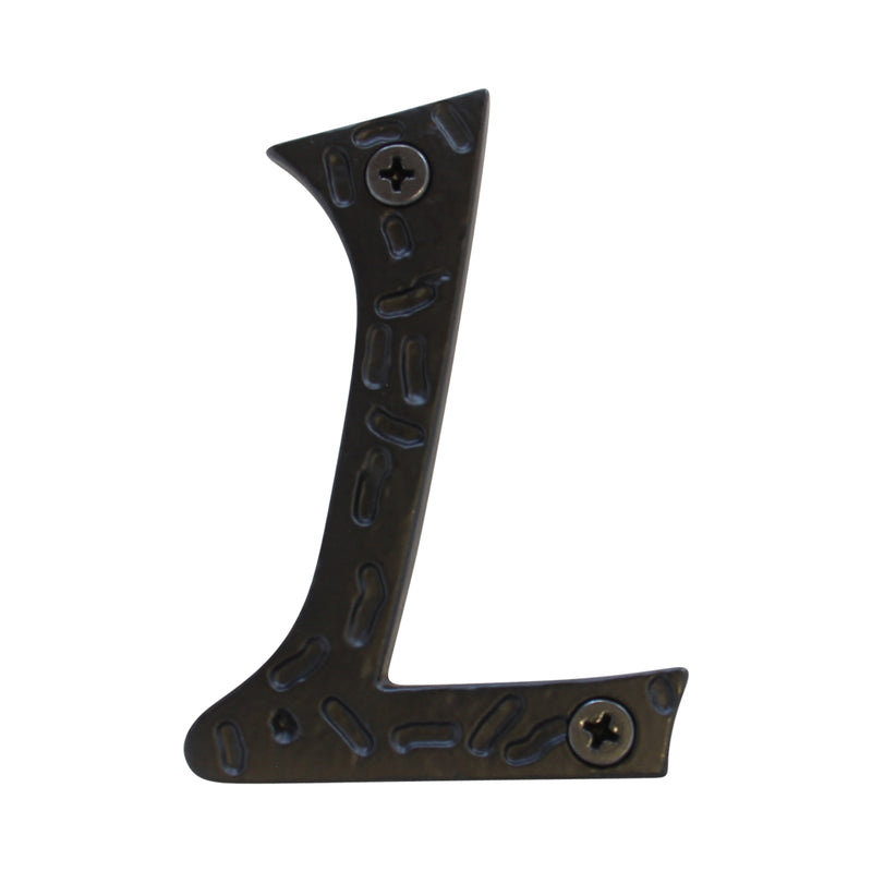 Letter IR5900 Rustic, Serif House Letter, Black