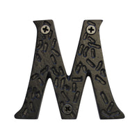 Letter IR5900 Rustic, Serif House Letter, Black