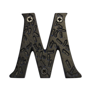 Letter IR5900 Rustic, Serif House Letter, Black