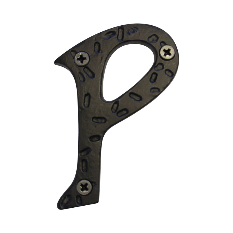Letter IR5900 Rustic, Serif House Letter, Black
