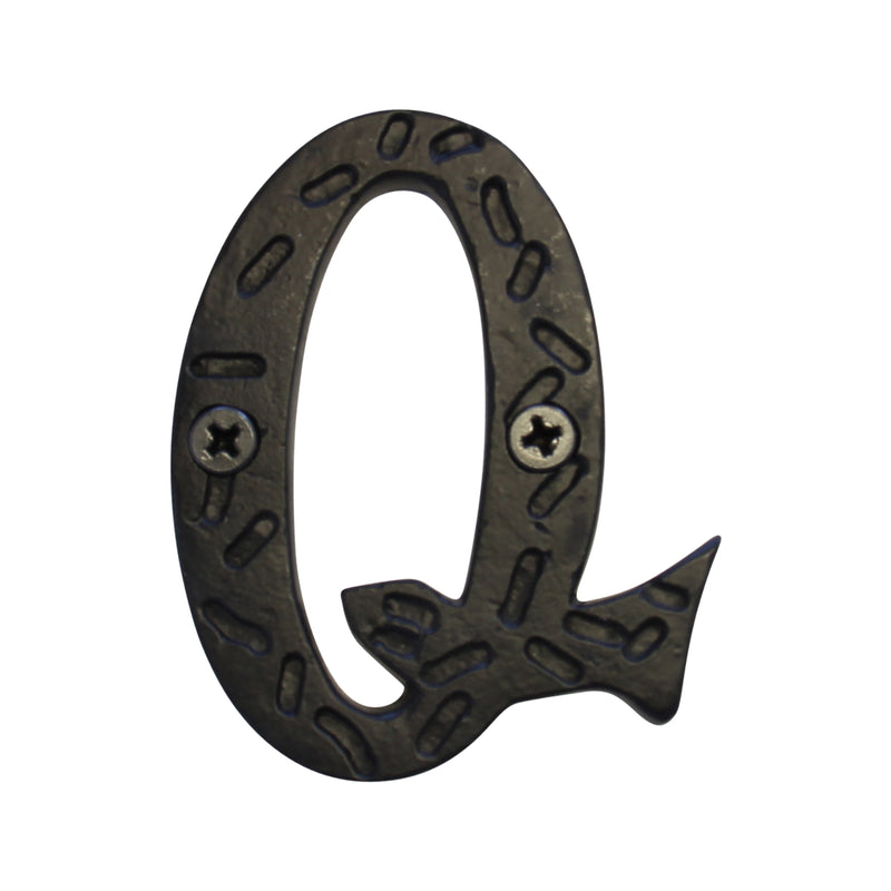 Letter IR5900 Rustic, Serif House Letter, Black
