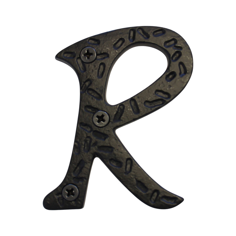 Letter IR5900 Rustic, Serif House Letter, Black