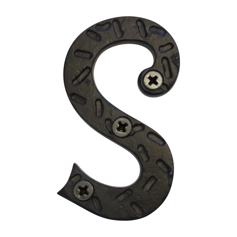 Letter IR5900 Rustic, Serif House Letter, Black