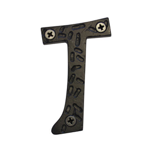 Letter IR5900 Rustic, Serif House Letter, Black