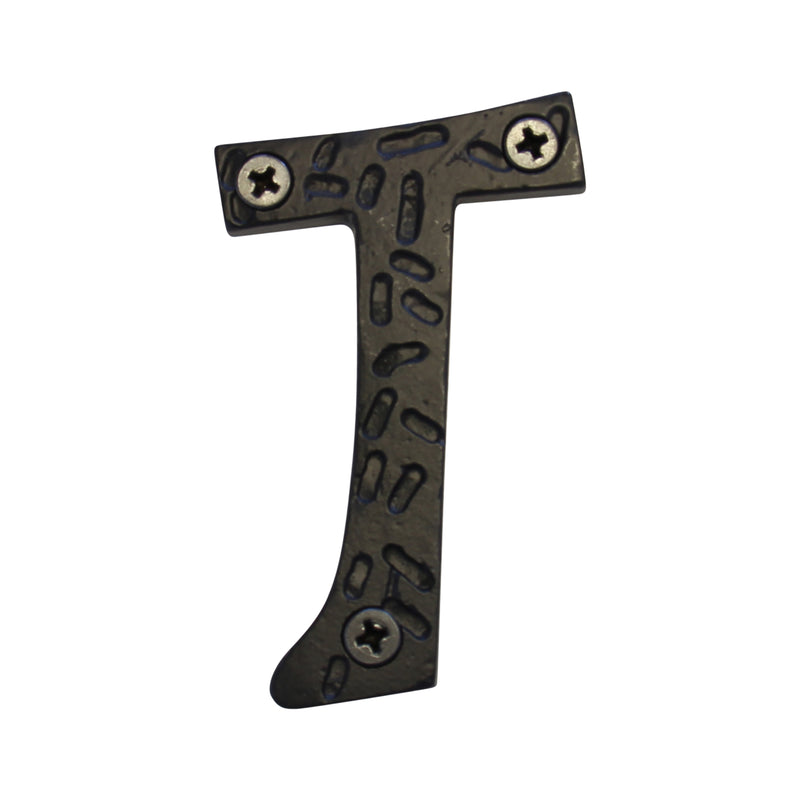 Letter IR5900 Rustic, Serif House Letter, Black