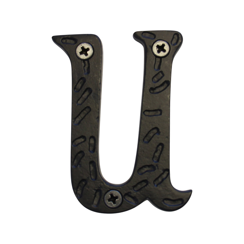 Letter IR5900 Rustic, Serif House Letter, Black