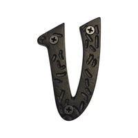 Letter IR5900 Rustic, Serif House Letter, Black