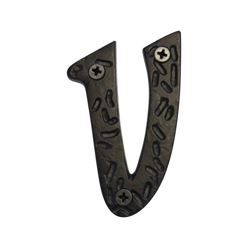 Letter IR5900 Rustic, Serif House Letter, Black
