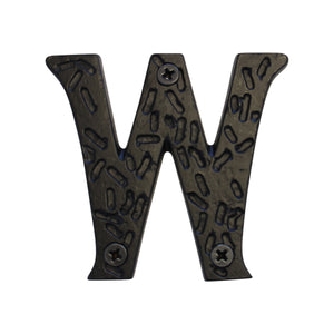 Letter IR5900 Rustic, Serif House Letter, Black