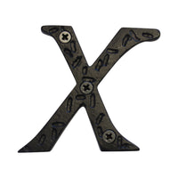 Letter IR5900 Rustic, Serif House Letter, Black