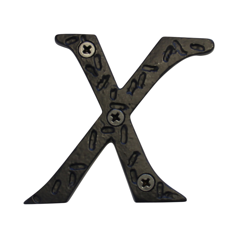 Letter IR5900 Rustic, Serif House Letter, Black