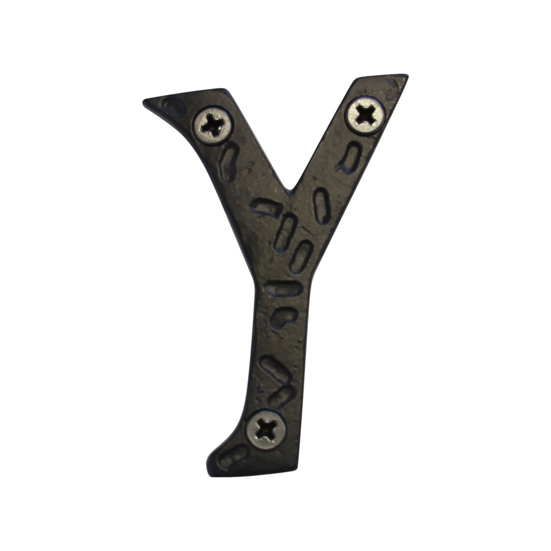 Letter IR5900 Rustic, Serif House Letter, Black
