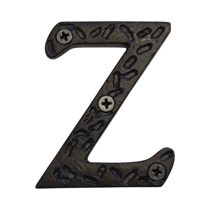 Letter IR5900 Rustic, Serif House Letter, Black