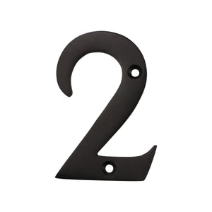 Number BR2270 Modern, Serif House Number, Oil Bronzed Black