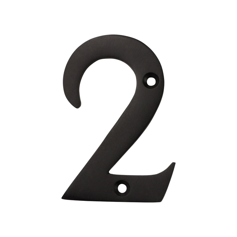 Number BR2270 Modern, Serif House Number, Oil Bronzed Black