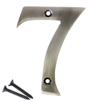 Number BR2270 Modern, Serif House Number, Antique Nickel