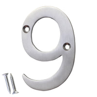 Number BR2270 Modern, Serif House Number, Brushed Chrome