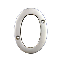 Number BR2271 Modern, Serif House Number, Satin Chrome