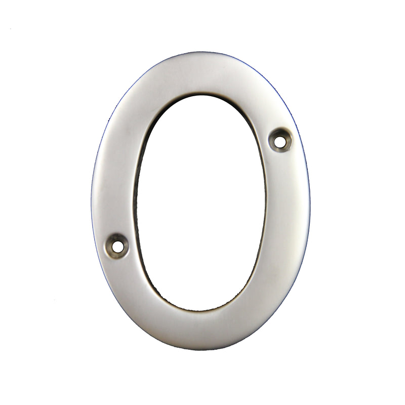 Number BR2271 Modern, Serif House Number, Satin Chrome