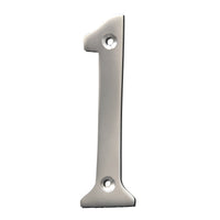 Number BR2271 Modern, Serif House Number, Satin Chrome