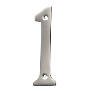 Number BR2271 Modern, Serif House Number, Satin Chrome