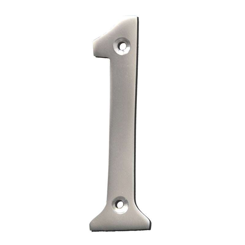 Number BR2271 Modern, Serif House Number, Satin Chrome