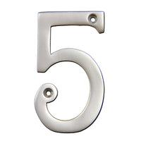 Number BR2271 Modern, Serif House Number, Satin Chrome