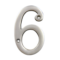 Number BR2271 Modern, Serif House Number, Satin Chrome